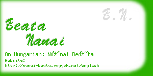 beata nanai business card